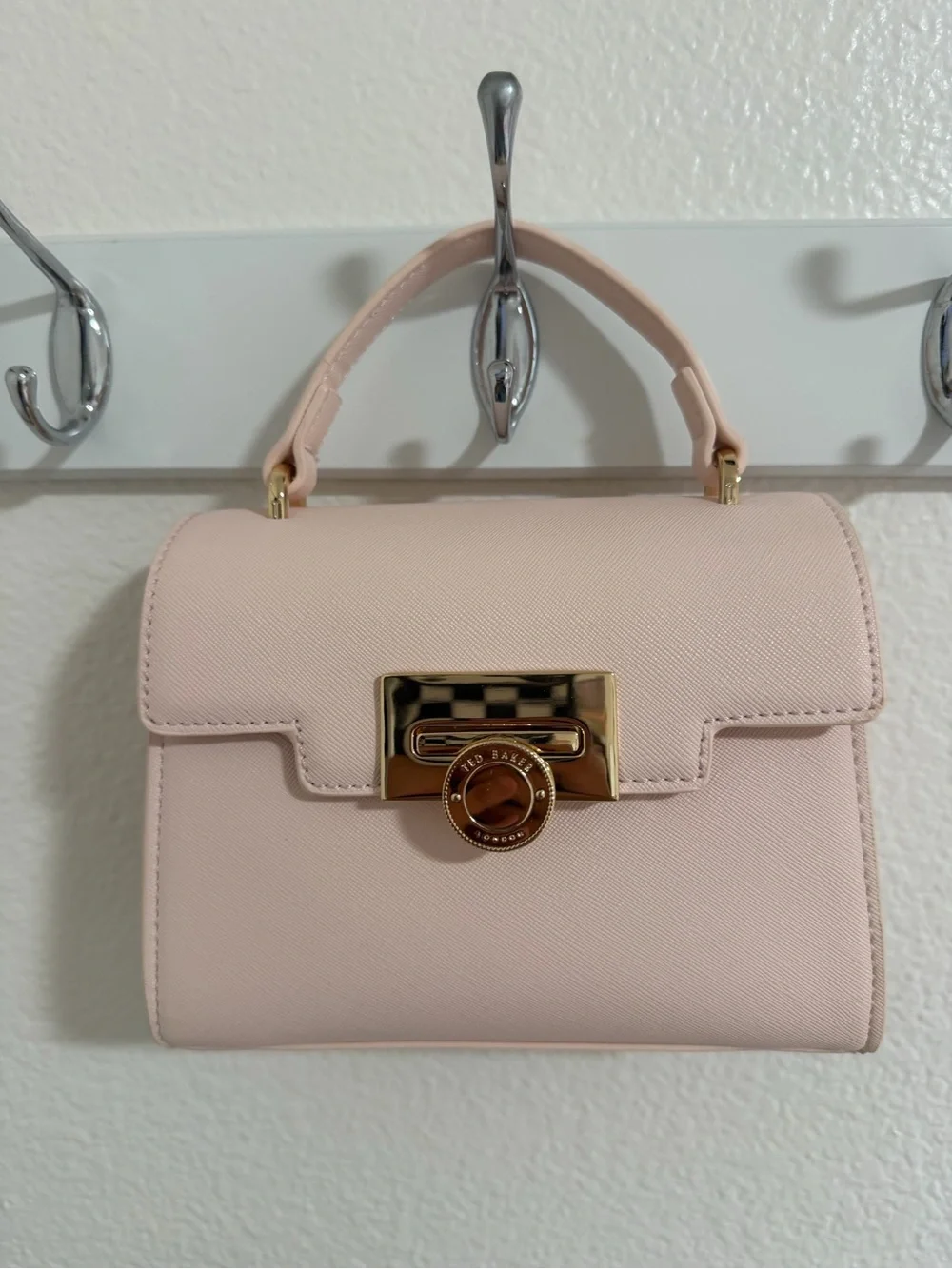 Ted Baker Elegant Top-Handle Mini Bag in Blush Pink